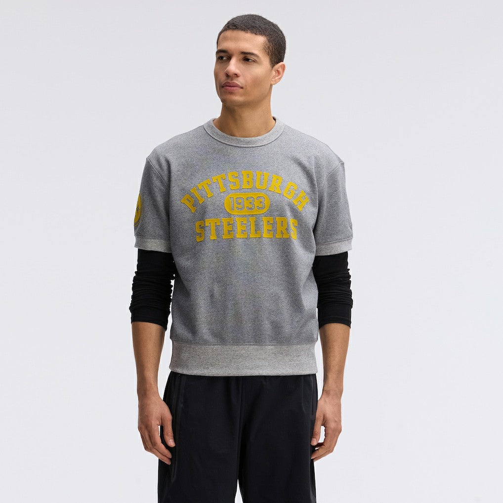 NFL Pittsburgh Steelers IconicFleece Short Sleeve Sweatshirt