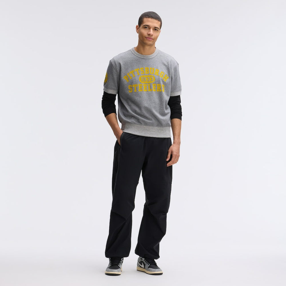 NFL Pittsburgh Steelers IconicFleece Short Sleeve Sweatshirt