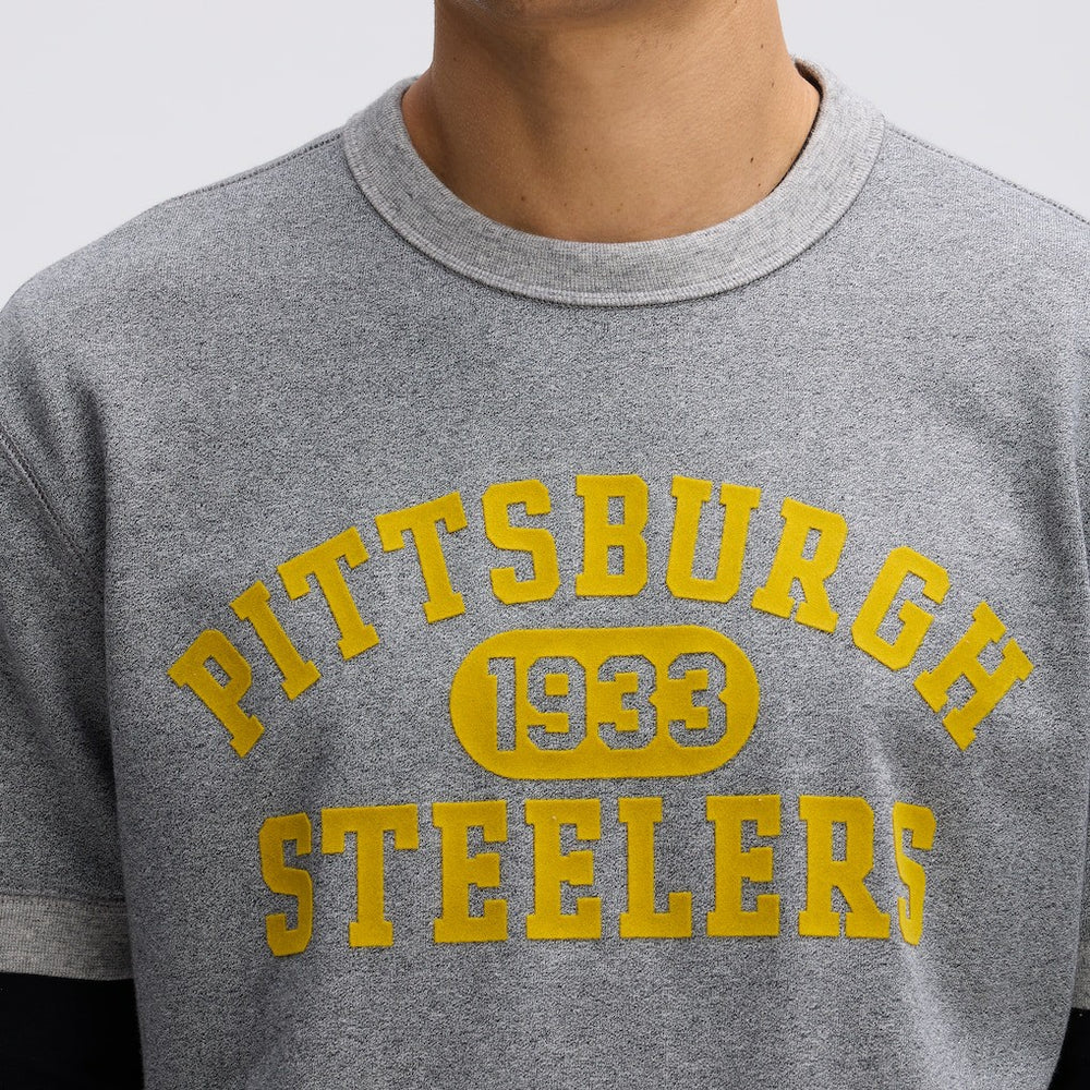 NFL Pittsburgh Steelers IconicFleece Short Sleeve Sweatshirt