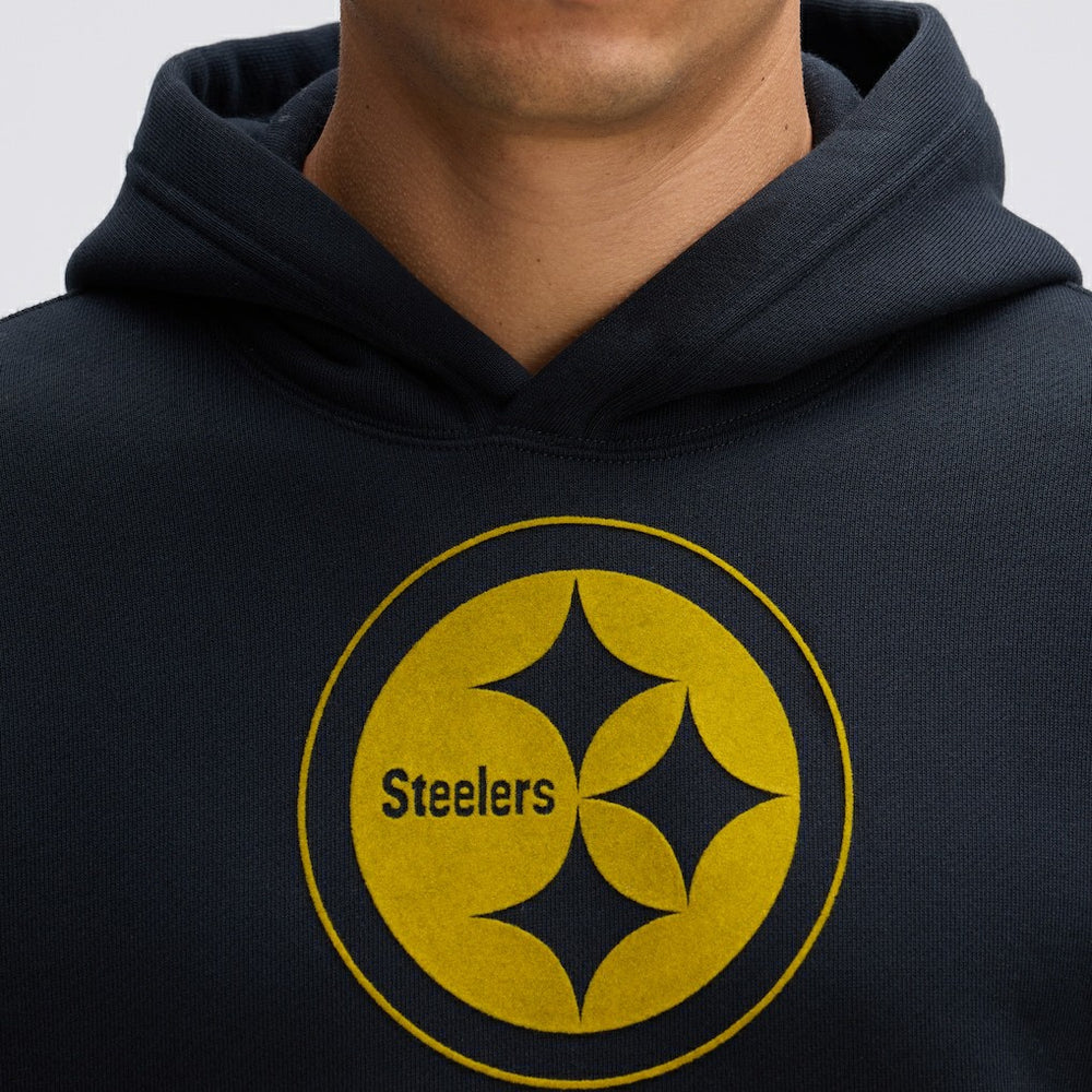 NFL Pittsburgh Steelers IconicFleece Flocked Hoodie