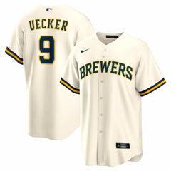 Bob Uecker Milwaukee Brewers Home Retired Player Replica Jersey - Cream | Nike