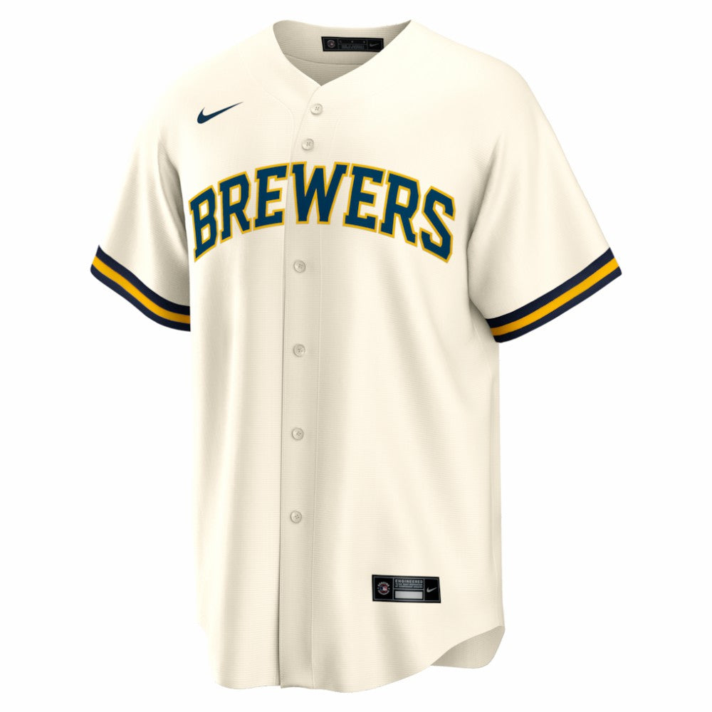 Bob Uecker Milwaukee Brewers Home Retired Player Replica Jersey - Cream | Nike