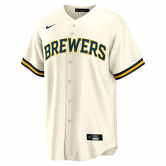 Bob Uecker Milwaukee Brewers Home Retired Player Replica Jersey - Cream | Nike