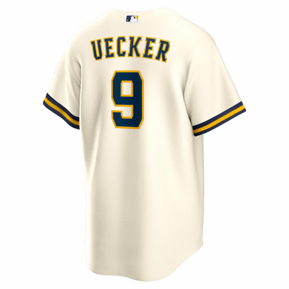 Bob Uecker Milwaukee Brewers Home Retired Player Replica Jersey - Cream | Nike