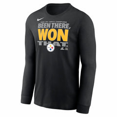 NFL Pittsburgh Steelers 2025 AFC North Division Champions Locker Room Trophy Collection Long Sleeve T-Shirt