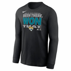 NFL Jacksonville Jaguars 2025 AFC South Division Champions Locker Room Trophy Collection Long Sleeve T-Shirt