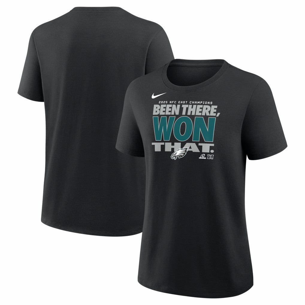 NFL Philadelphia Eagles Women's 2025 NFC East Division Champions Locker Room Trophy Collection T-Shirt