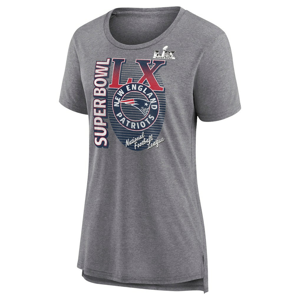 NFL New England Patriots Women's Super Bowl LX Retro Tri-Blend T-Shirt