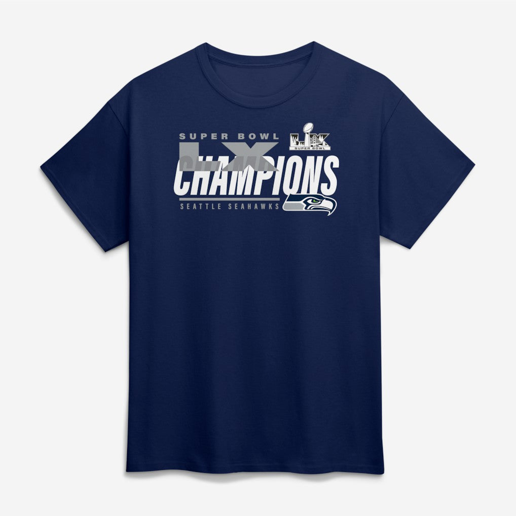 NFL Seattle Seahawks Super Bowl LX Champions Iconic Victory T-Shirt
