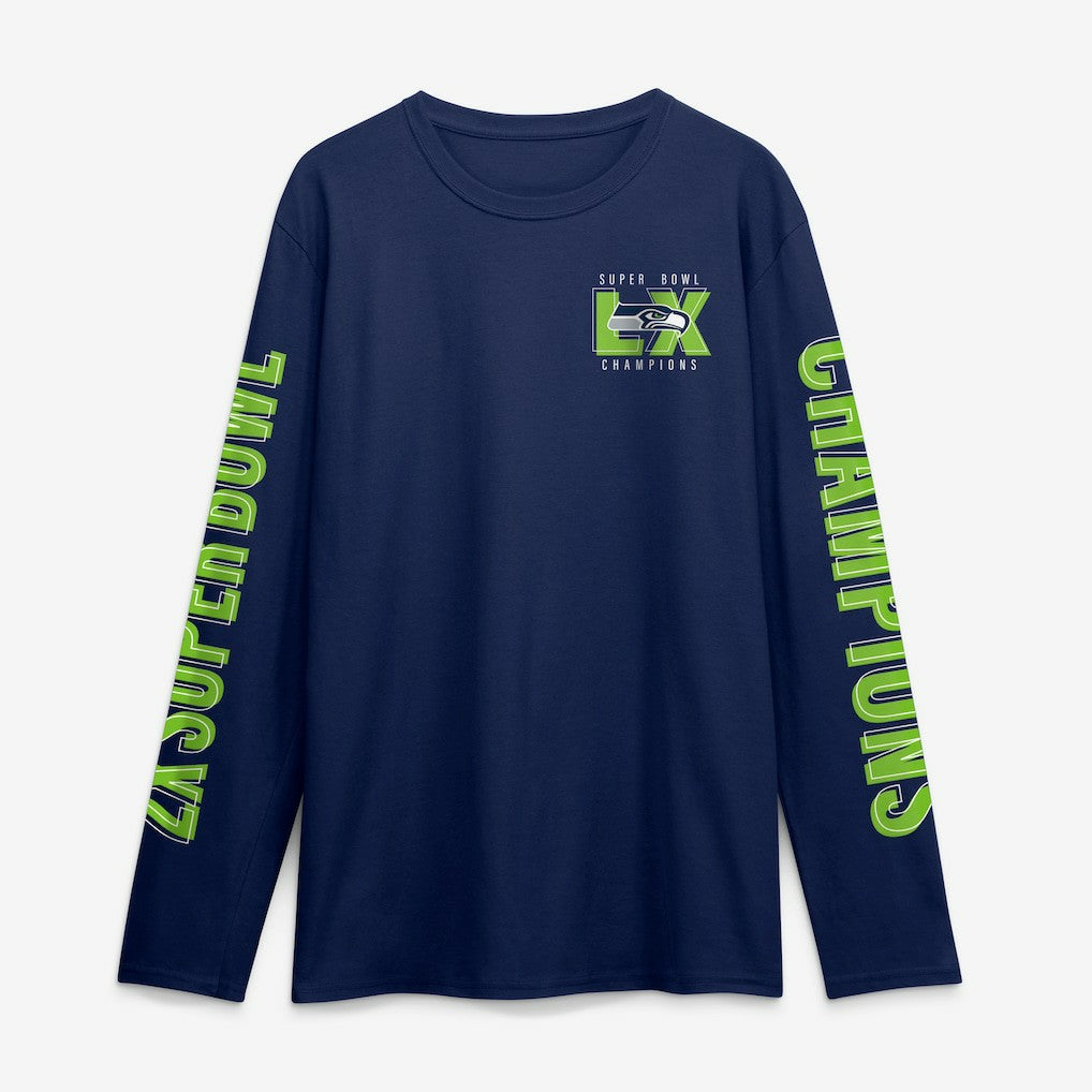 NFL Seattle Seahawks Super Bowl LX Champions Own The Moments Long Sleeve T-Shirt
