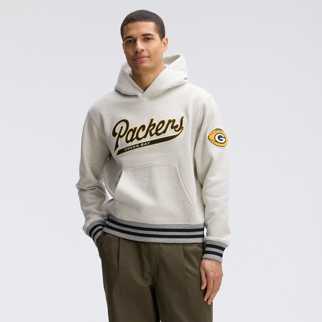 NFL Green Bay Packers IconicFleece Tipped Hoodie