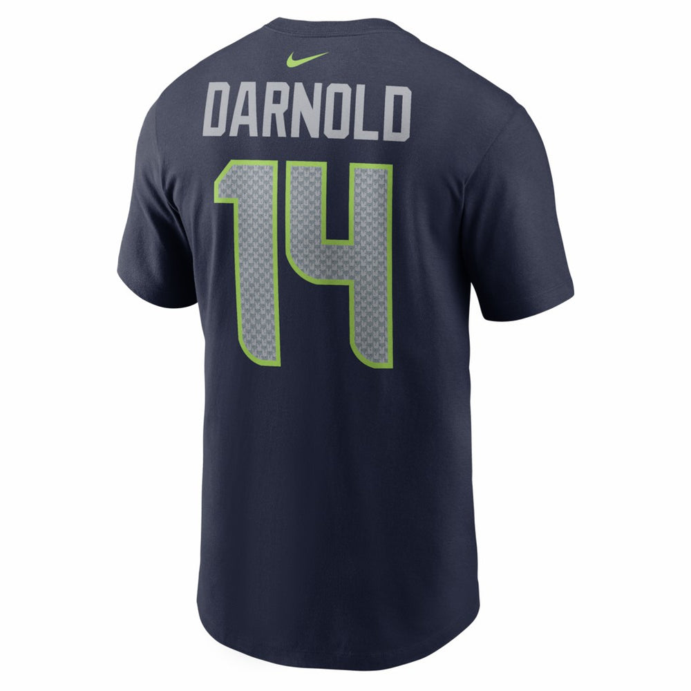 NFL Seattle Seahawks Sam Darnold  Super Bowl LX Patch Name & Number T-Shirt