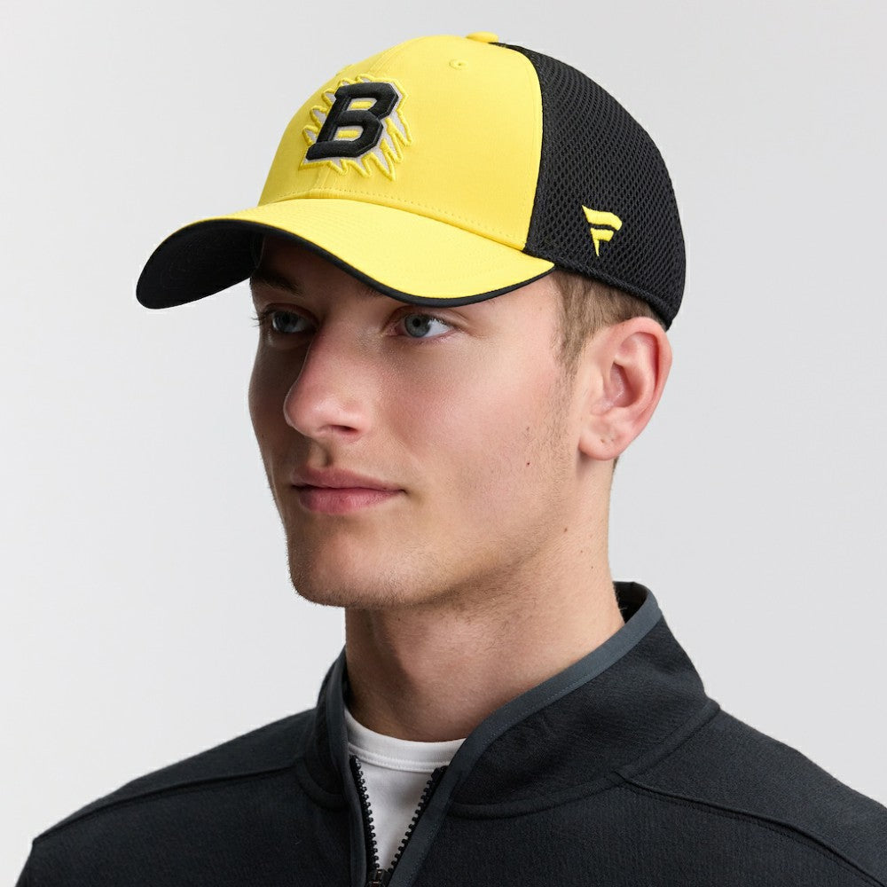 Boston Bruins Fanatics 2026 NHL Stadium Series Authentic Pro Adjustable Trucker Hat