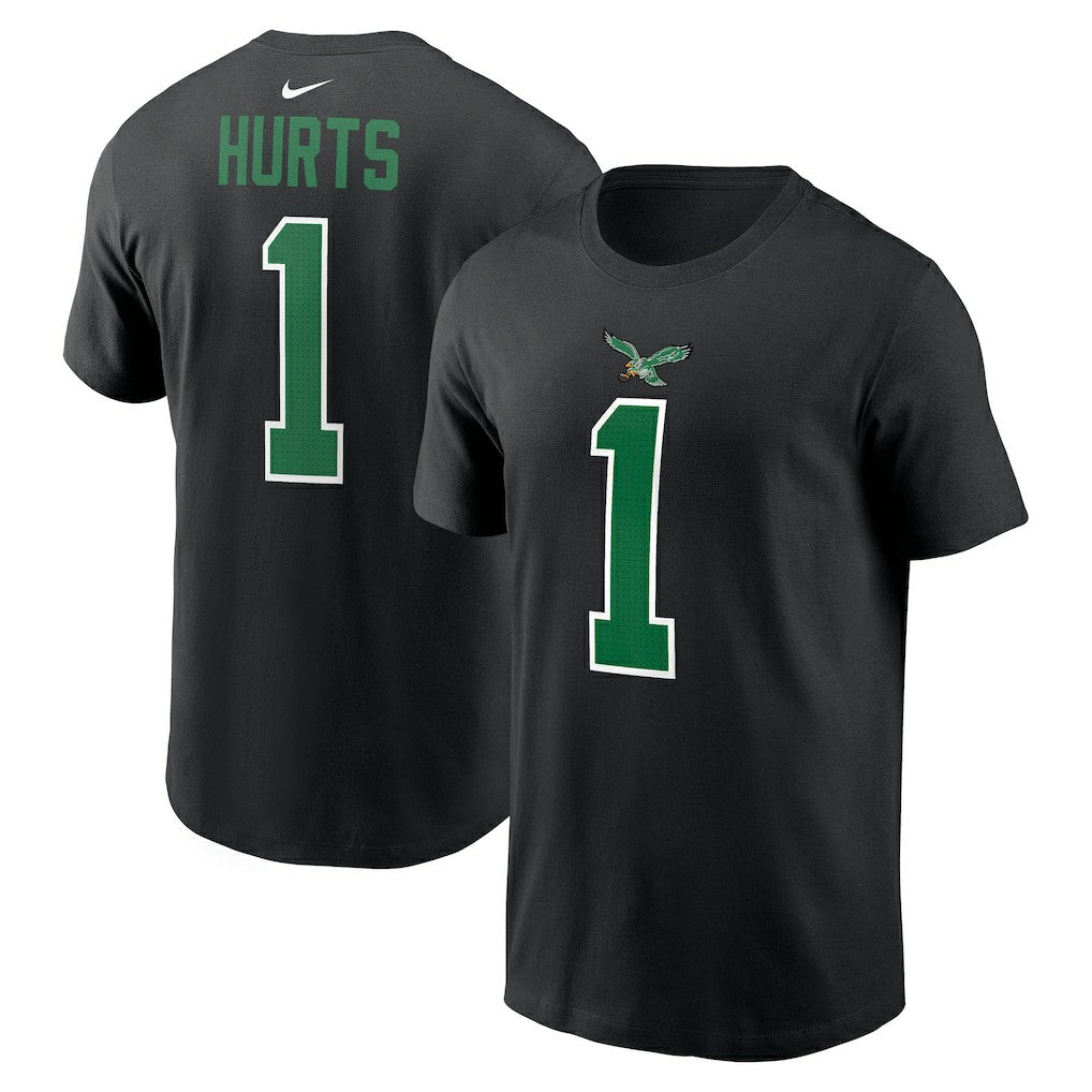 NFL Philadelphia Eagles Jalen Hurts  Player Name & Number T-Shirt