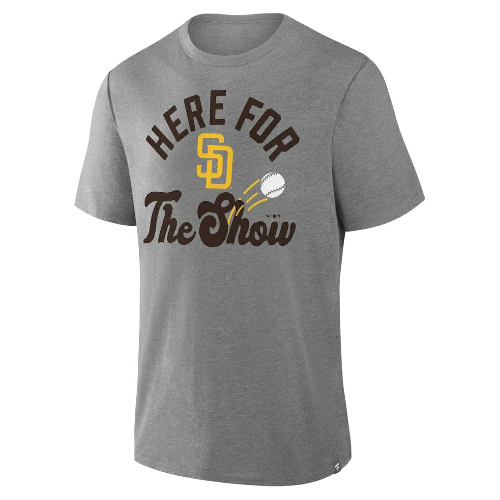 San Diego Padres Nostalgia Tri-Blend T-Shirt - Heather Gray