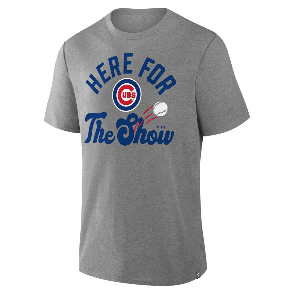 Chicago Cubs Nostalgia Tri-Blend T-Shirt - Heather Gray
