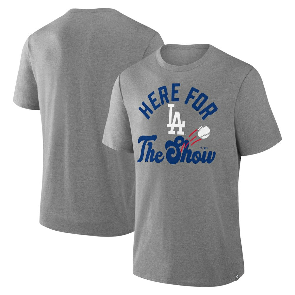Los Angeles Dodgers Nostalgia Tri-Blend T-Shirt - Heather Gray