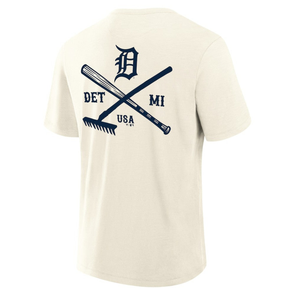 Detroit Tigers Nostalgia Stadium Slub T-Shirt - Cream