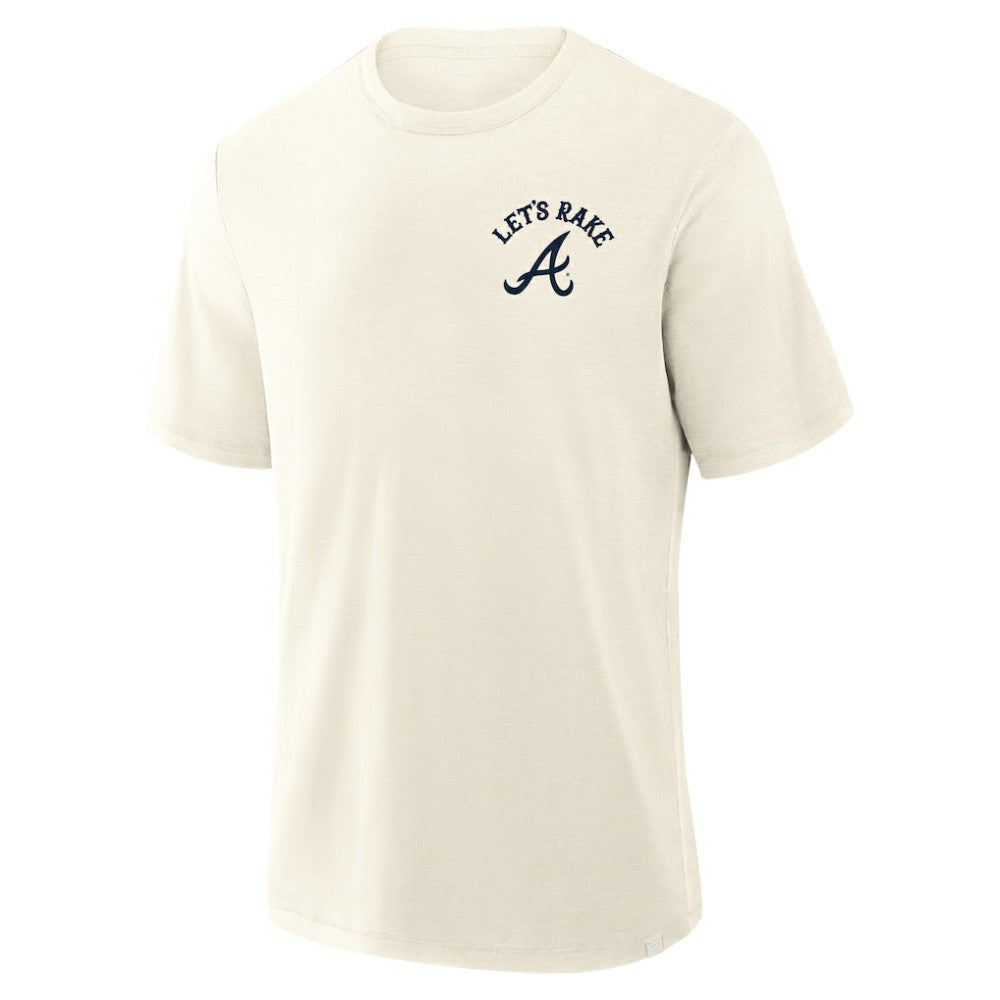 Atlanta Braves Nostalgia Stadium Slub T-Shirt - Cream