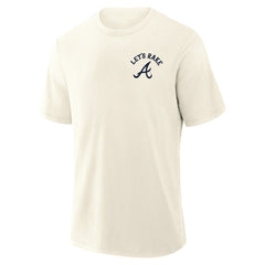 Atlanta Braves Nostalgia Stadium Slub T-Shirt - Cream