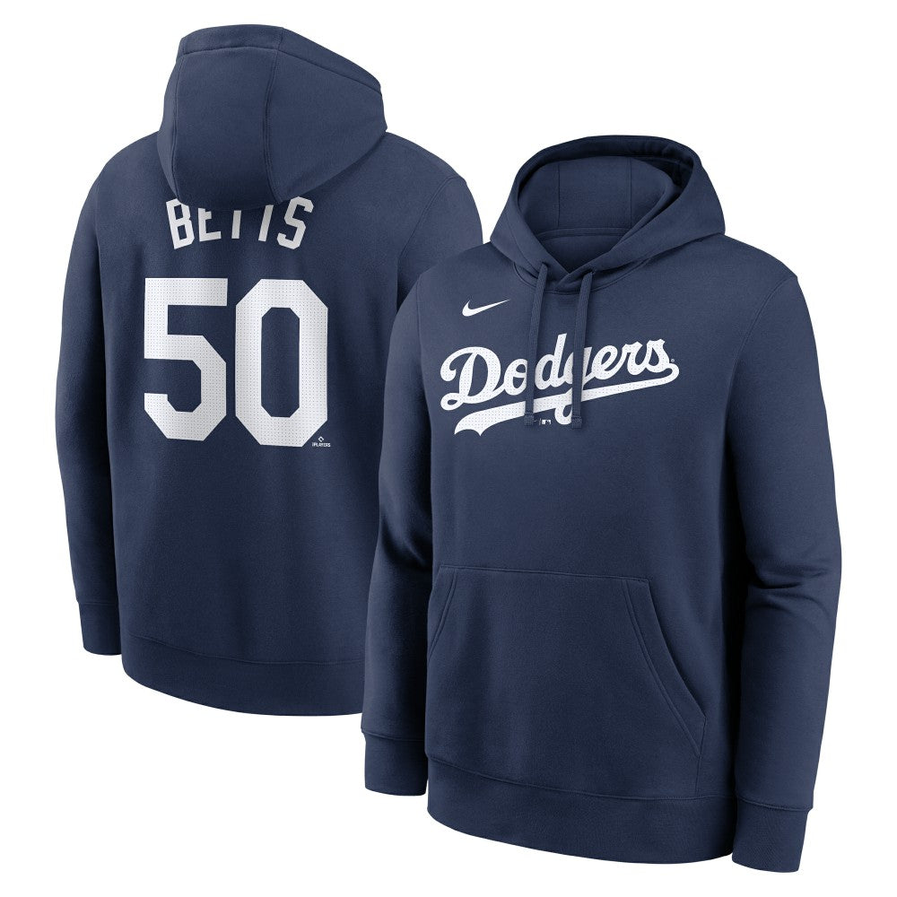 Mookie Betts Los Angeles Dodgers Player Name & Number Club Pullover Hoodie - Navy | Nike