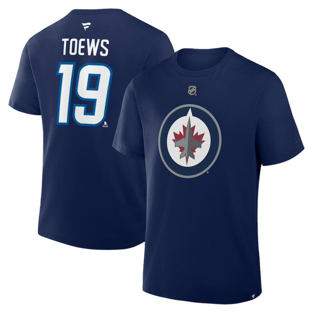 Jonathan Toews Winnipeg Jets Fanatics Authentic Stack Name & Number T-Shirt