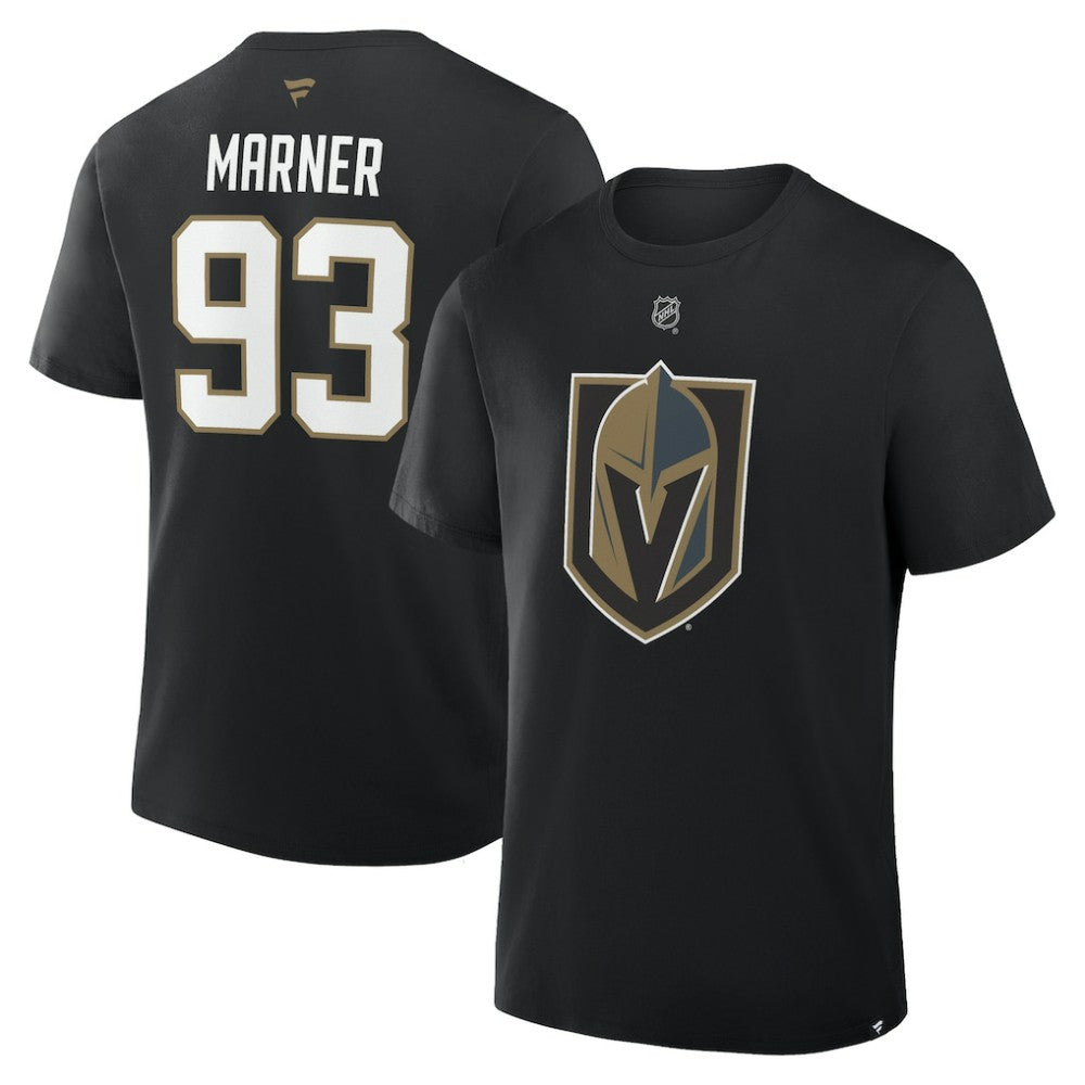 Mitch Marner Vegas Golden Knights Fanatics Authentic Stack Name & Number T-Shirt