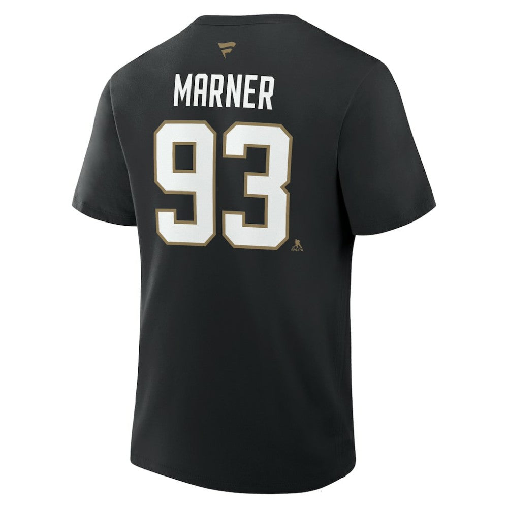 Mitch Marner Vegas Golden Knights Fanatics Authentic Stack Name & Number T-Shirt