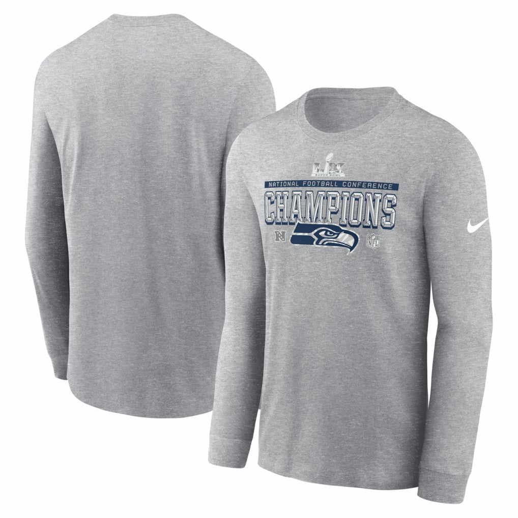 NFL Seattle Seahawks 2025 NFC Champions Locker Room Trophy Collection Long Sleeve T-Shirt