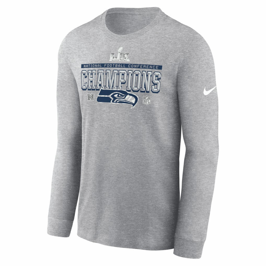 NFL Seattle Seahawks 2025 NFC Champions Locker Room Trophy Collection Long Sleeve T-Shirt