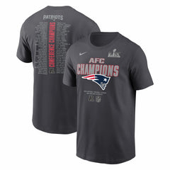 NFL New England Patriots 2025 AFC Champions Roster T-Shirt