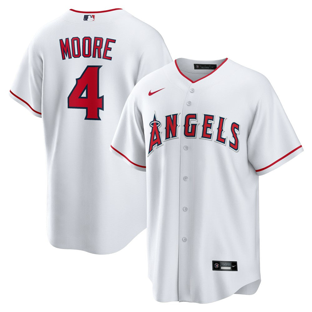Christian Moore Los Angeles Angels Home Replica Jersey - White | Nike
