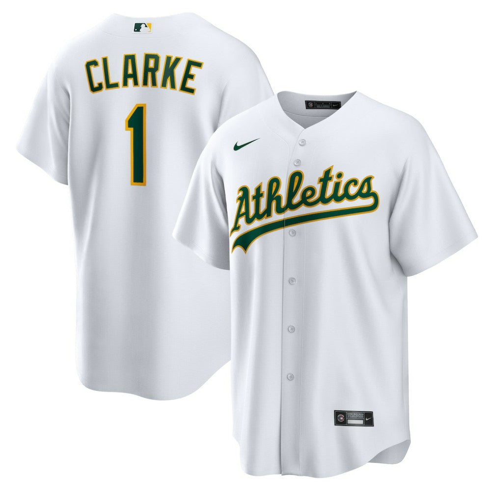 Denzel Clarke Athletics Home Replica Jersey - White | Nike