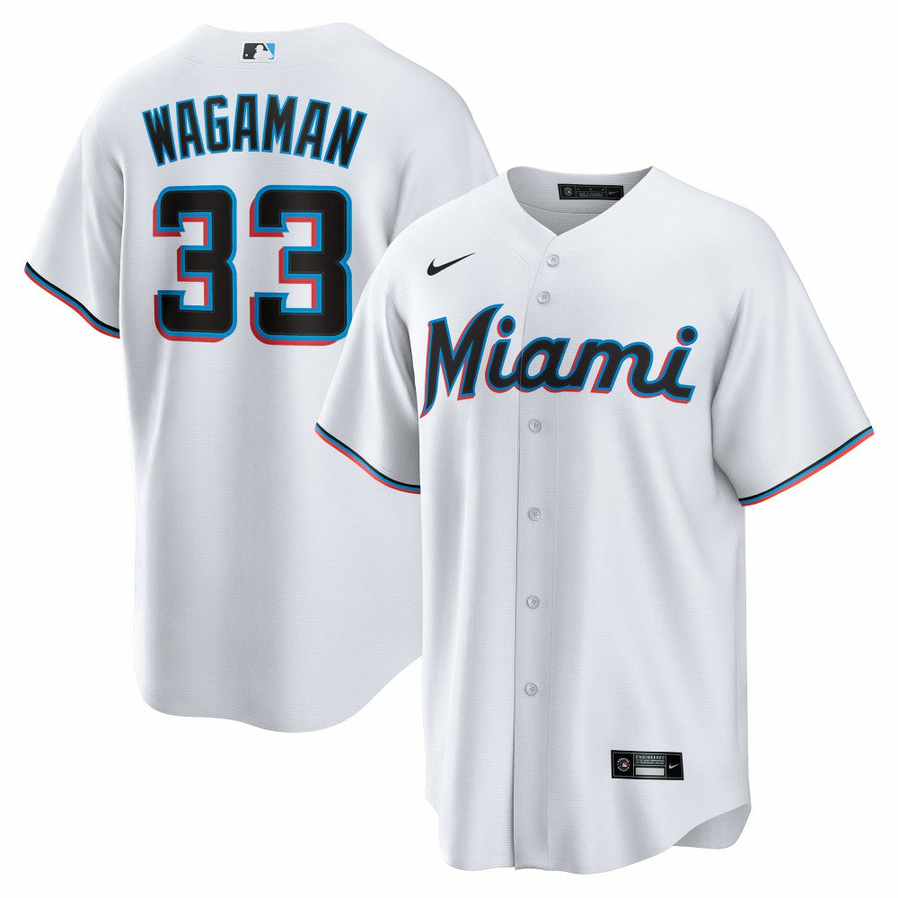 Eric Wagaman Miami Marlins Home Replica Jersey - White | Nike