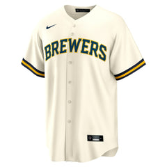 Blake Perkins Milwaukee Brewers Home Replica Jersey - Cream | Nike