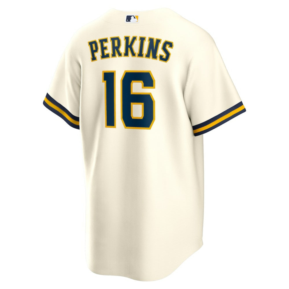 Blake Perkins Milwaukee Brewers Home Replica Jersey - Cream | Nike