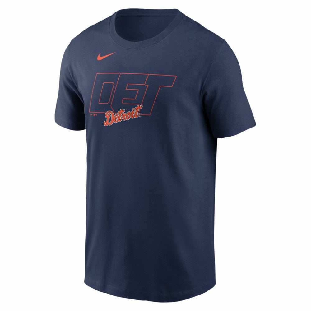Detroit Tigers Alternate Logo 2-Hit T-Shirt - Navy | Nike
