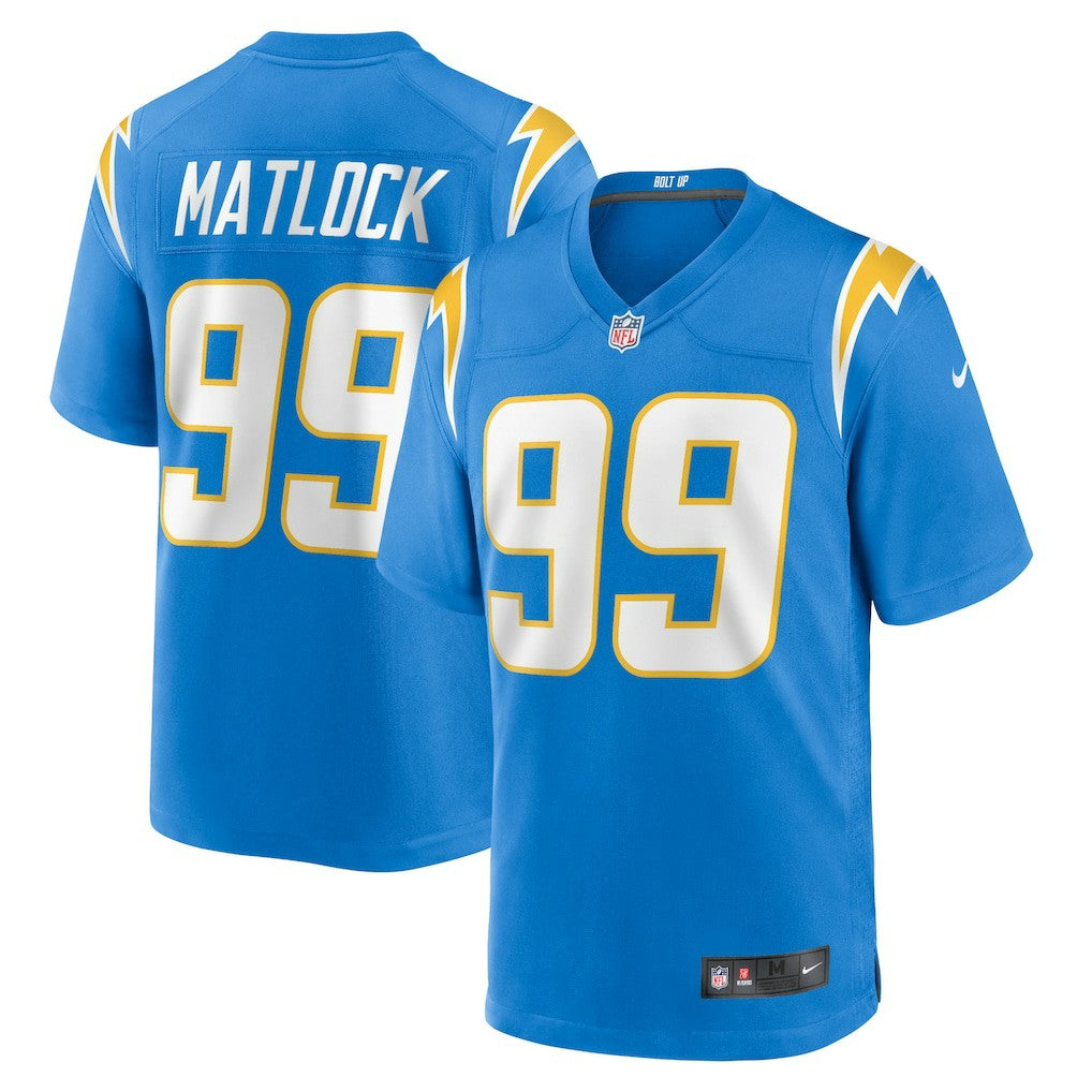 NFL Los Angeles Chargers Scott Matlock  Team Game Jersey