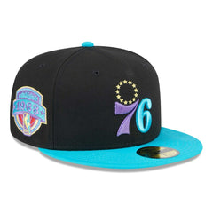 Philadelphia 76ers Arcade Scheme 59FIFTY Fitted Hat - Black/Turquoise | New Era outlet