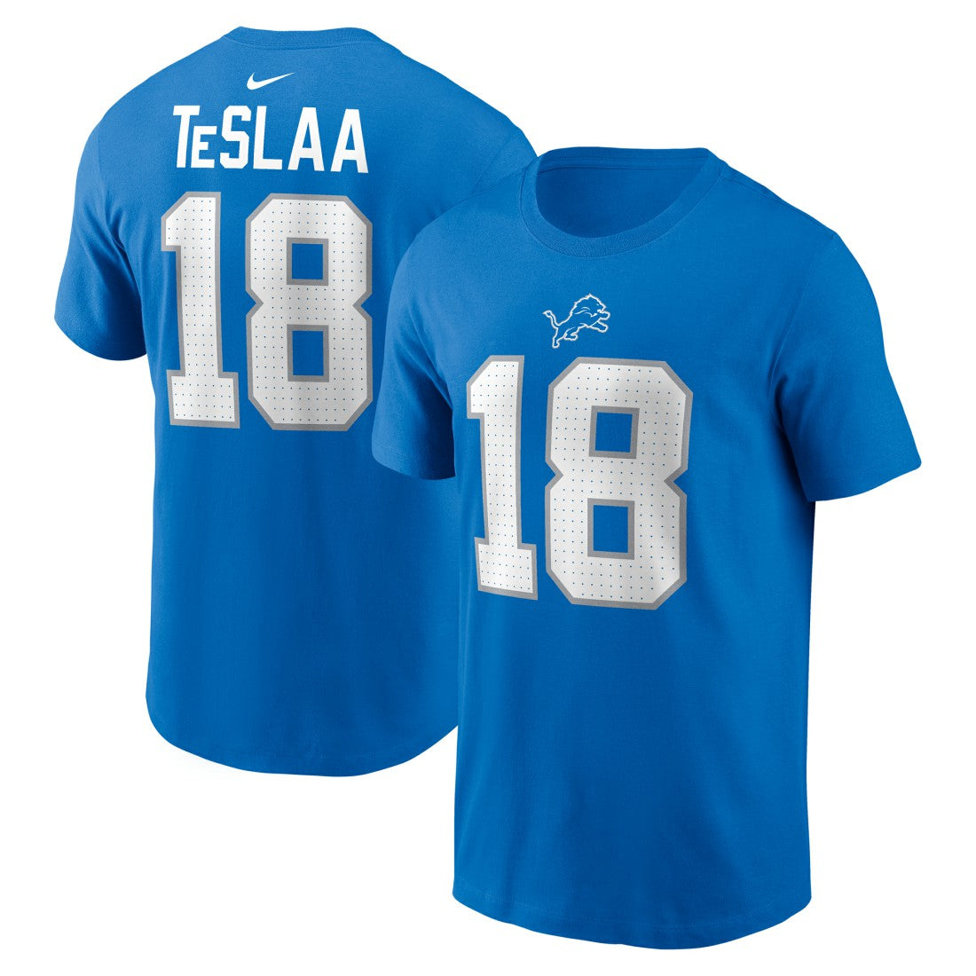 NFL Detroit Lions Isaac TeSlaa  Name & Number T-Shirt