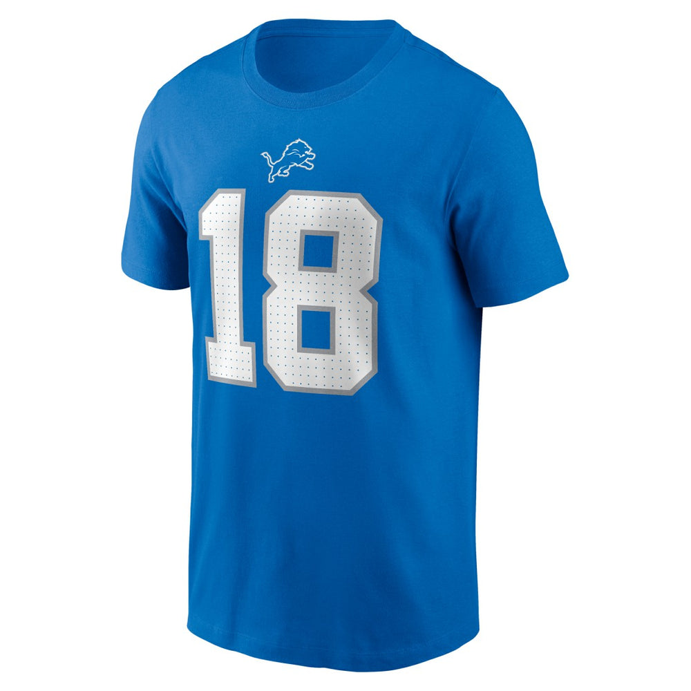 NFL Detroit Lions Isaac TeSlaa  Name & Number T-Shirt