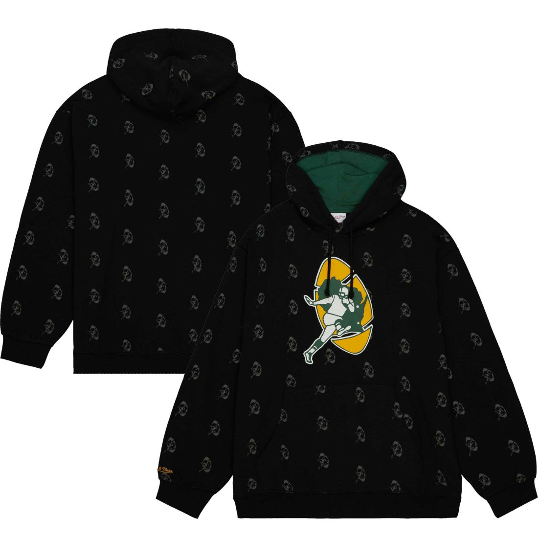 NFL Green Bay Packers Allover Print Fleece Pullover Hoodie
