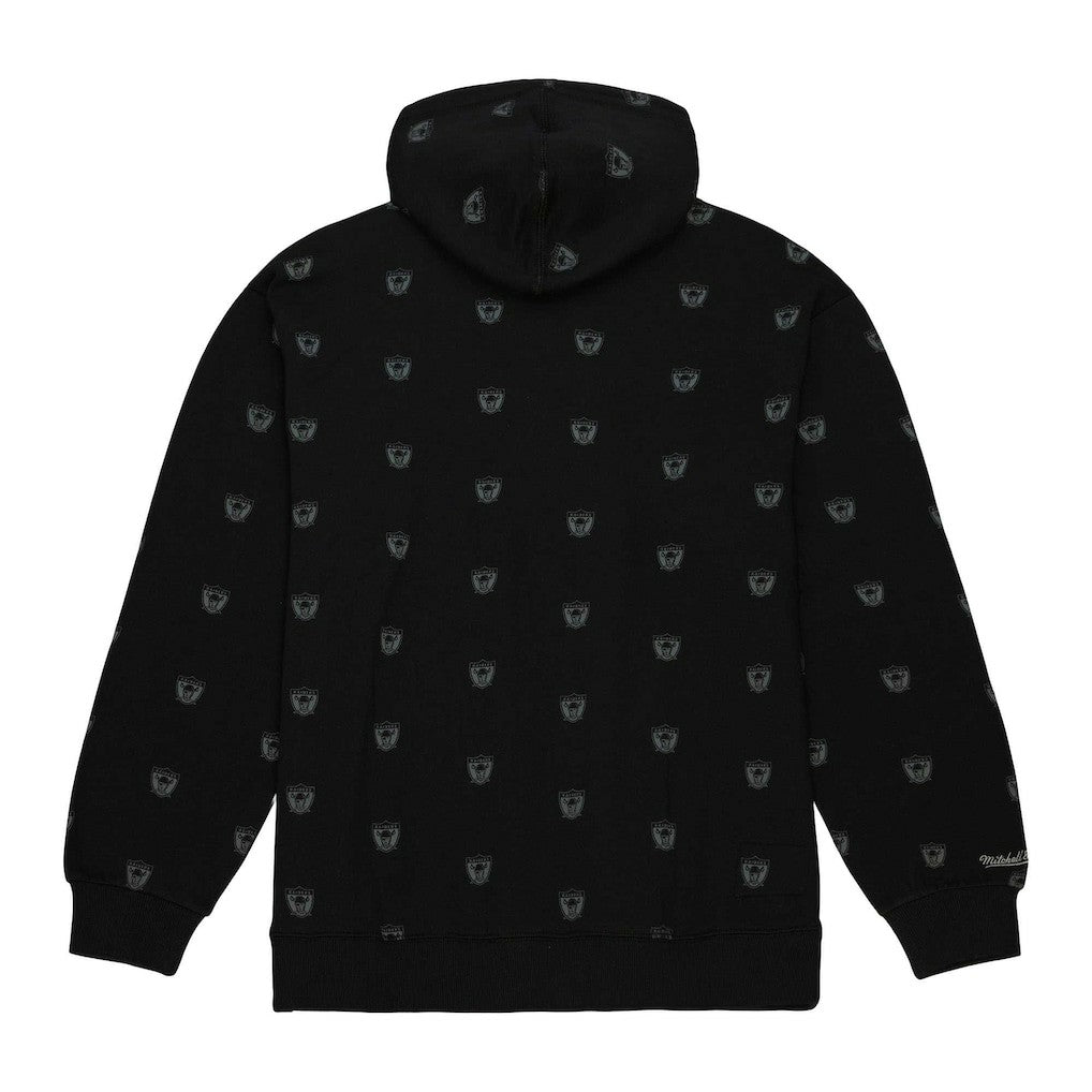 NFL Las Vegas Raiders Allover Print Fleece Pullover Hoodie