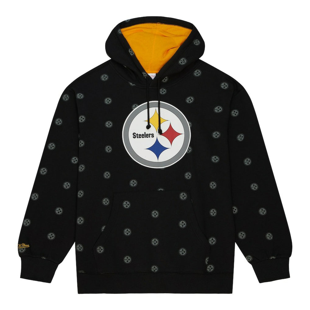 NFL Pittsburgh Steelers Allover Print Fleece Pullover Hoodie