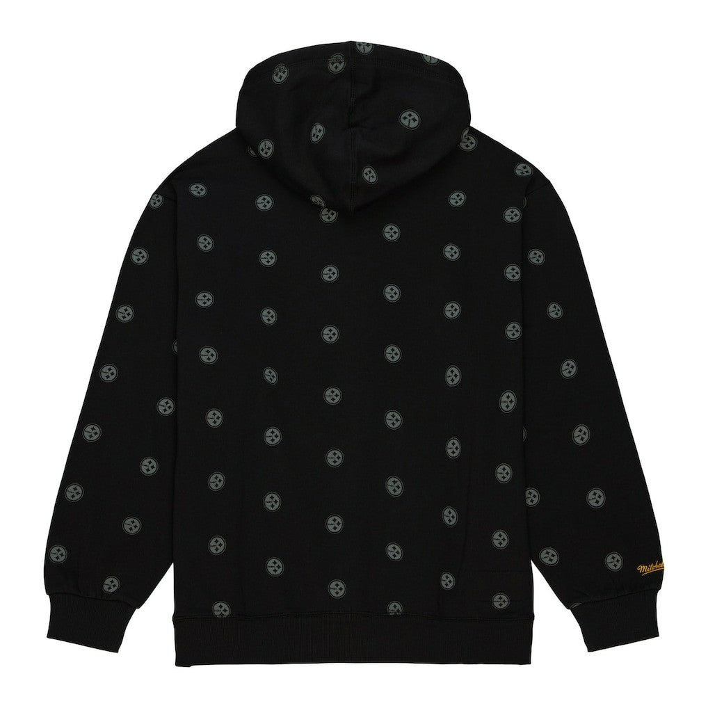 NFL Pittsburgh Steelers Allover Print Fleece Pullover Hoodie