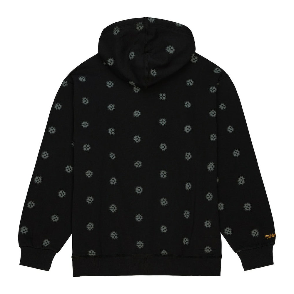 NFL Pittsburgh Steelers Allover Print Fleece Pullover Hoodie