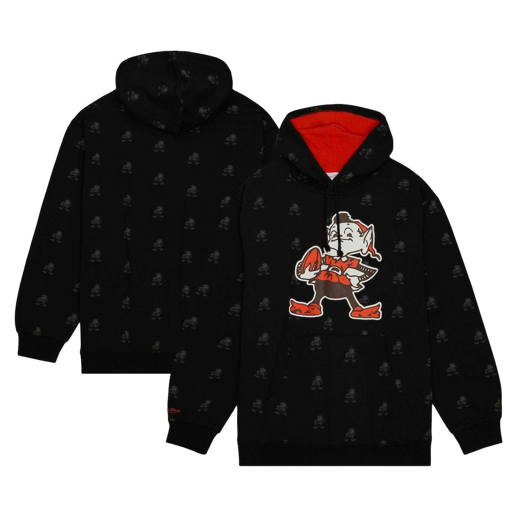 NFL Cleveland Browns Allover Print Fleece Pullover Hoodie