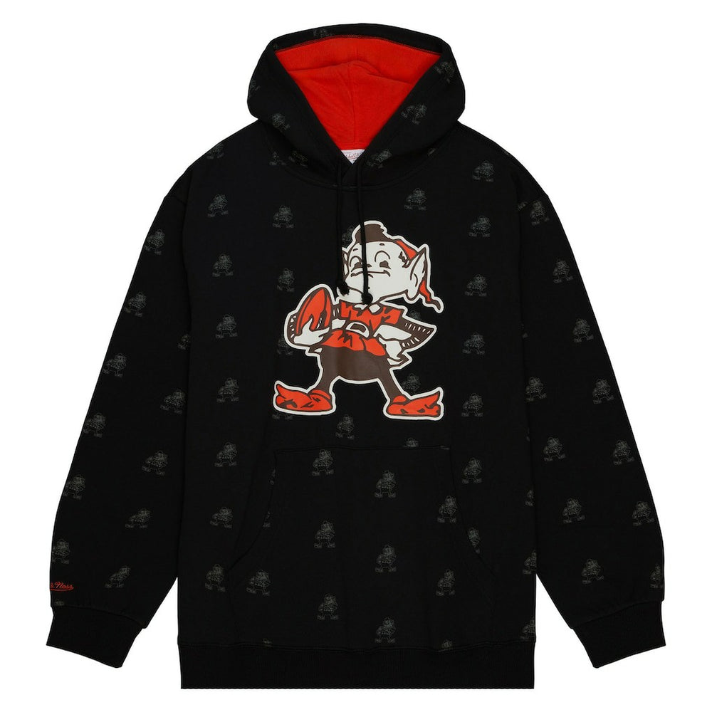NFL Cleveland Browns Allover Print Fleece Pullover Hoodie