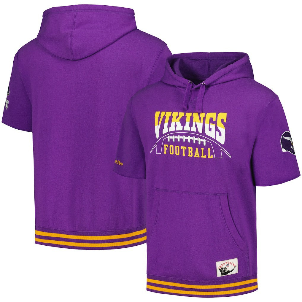 NFL Minnesota Vikings Pre-Game Short Sleeve Pullover Hoodie
