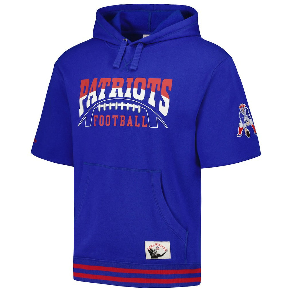 NFL New England Patriots Pre-Game Short Sleeve Pullover Hoodie